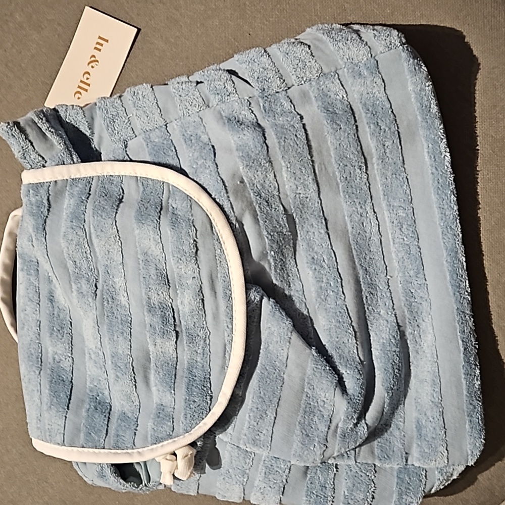 Lu & Elle x Beachly Vacay Everyday Terry Backpack Blue